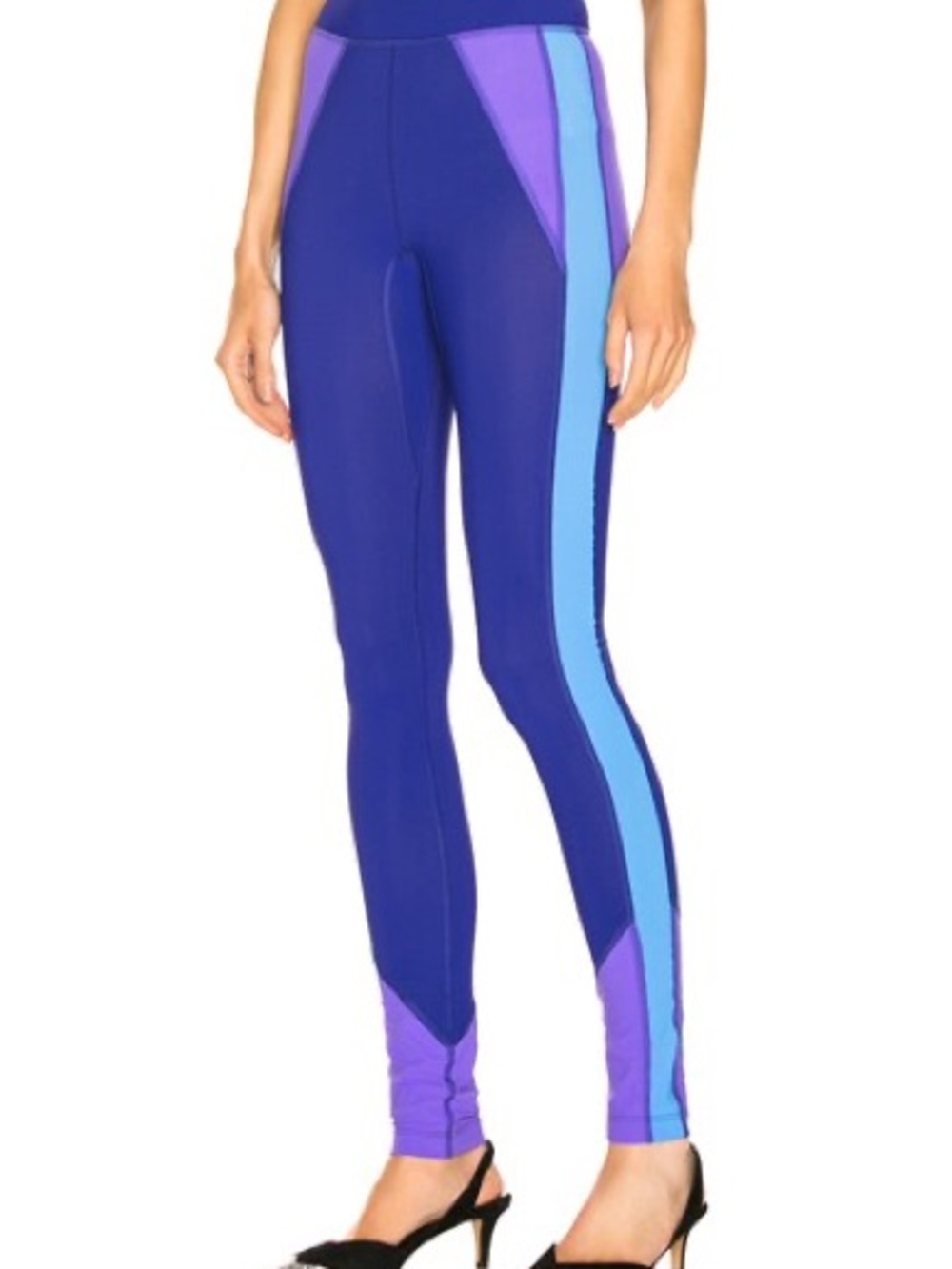 Isabel Marant Blue and Purple Colorblock Leggings